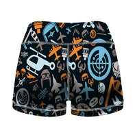 Thumbnail for Aviation Icons Designed Women Yoga Shorts Pants