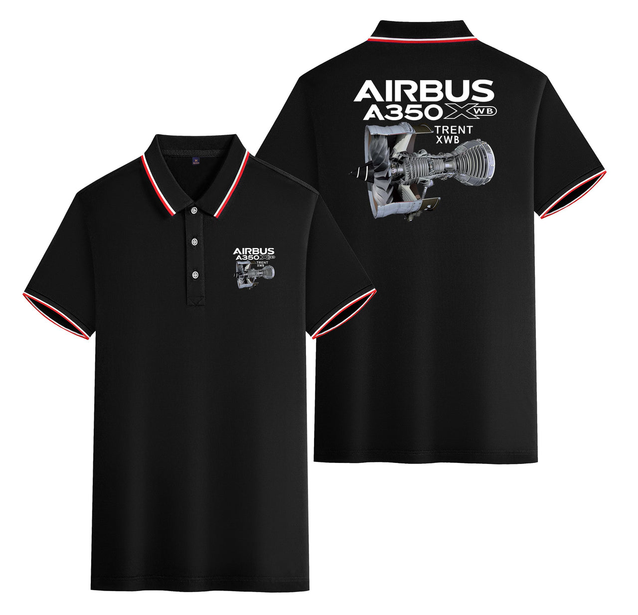 Airbus A350 & Trent Wxb Engine Designed Stylish Polo T-Shirts (Double-Side)