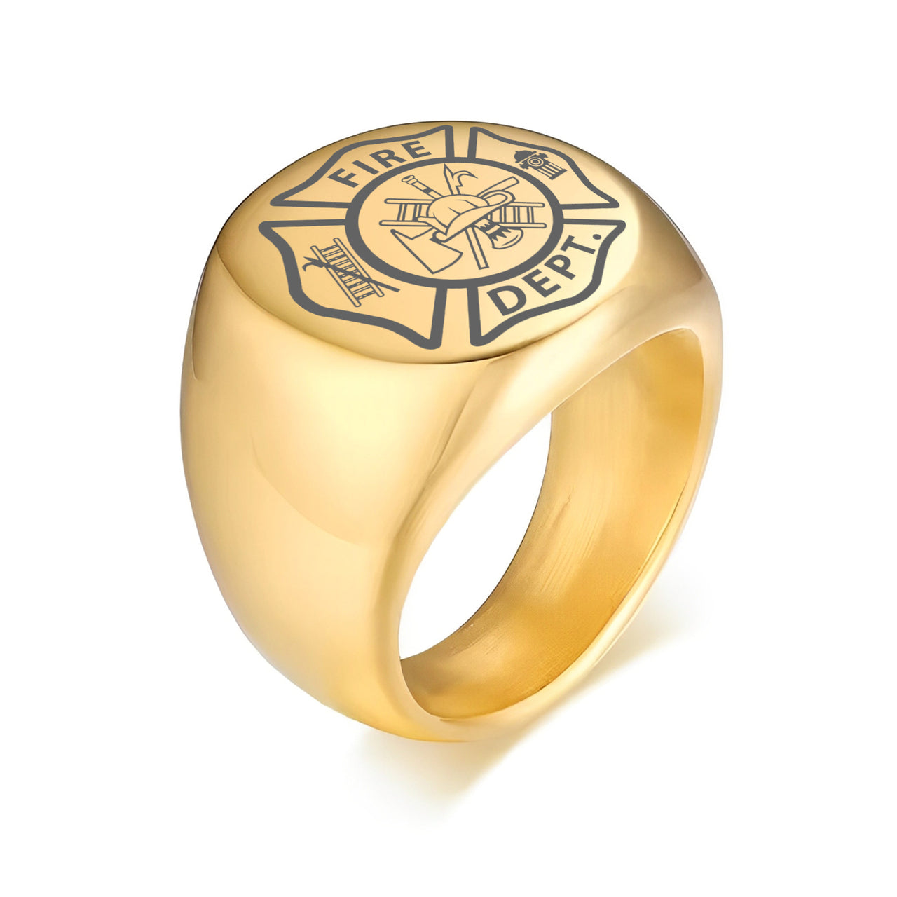 FIRE DEPT Design  20MM Stainless Steel Circular Ring
