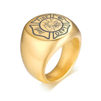 Thumbnail for FIRE DEPT Design  20MM Stainless Steel Circular Ring