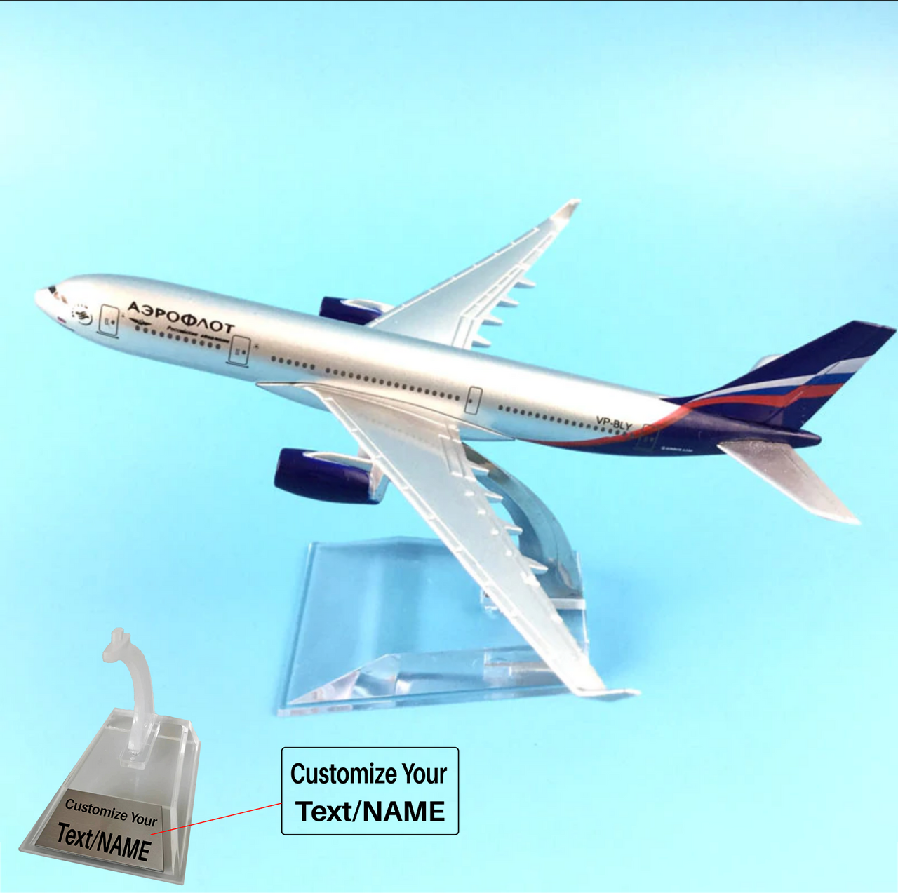 Aeroflot Airbus A330 Airplane Model (16 CM)