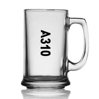 Thumbnail for A310 Text Designed Beer Glass with Holder
