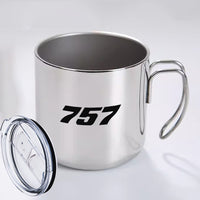 Thumbnail for 757 Flat Text Designed Stainless Steel Portable Mugs