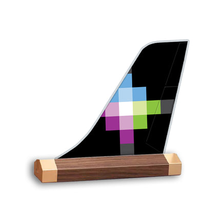 Volaris Tail Logo Desk Models aviation design on premium acrylic and metal 3D airplane tail craft.