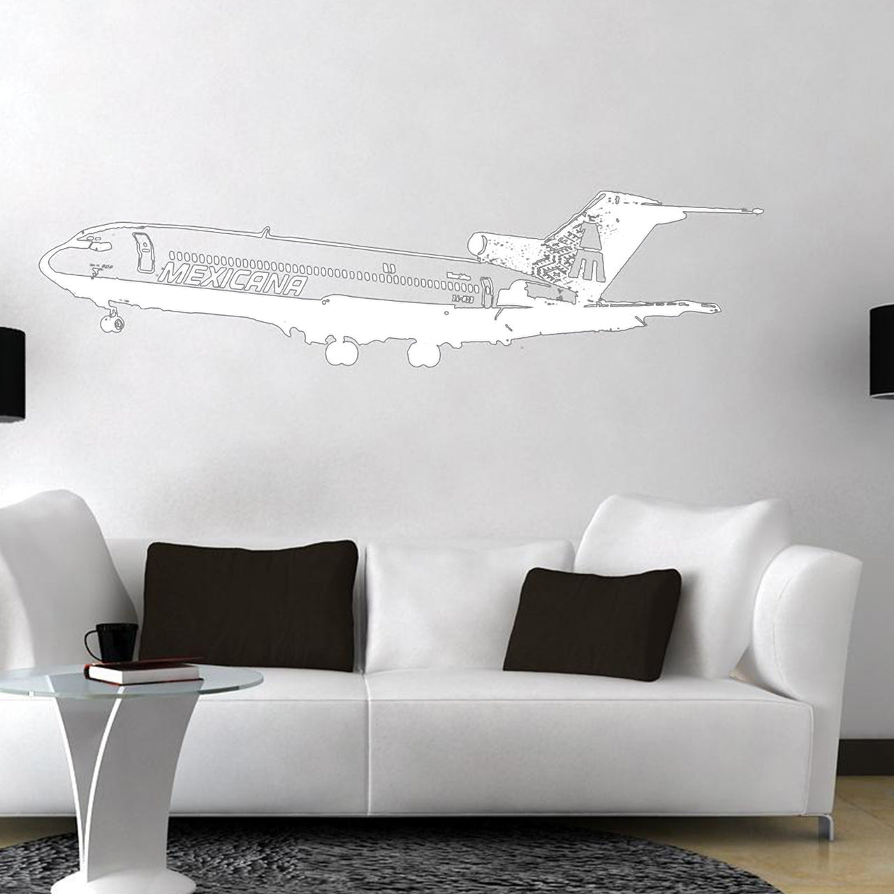 Landing Mexicana's Aircraft Designed Wall Sticker
