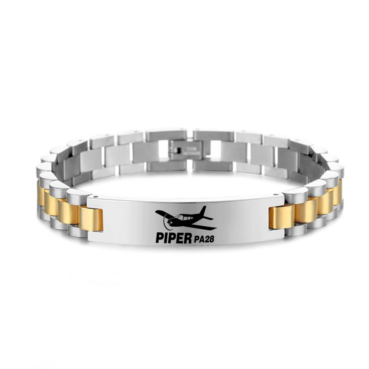 The Piper PA28 Designed Stainless Steel Chain Bracelets