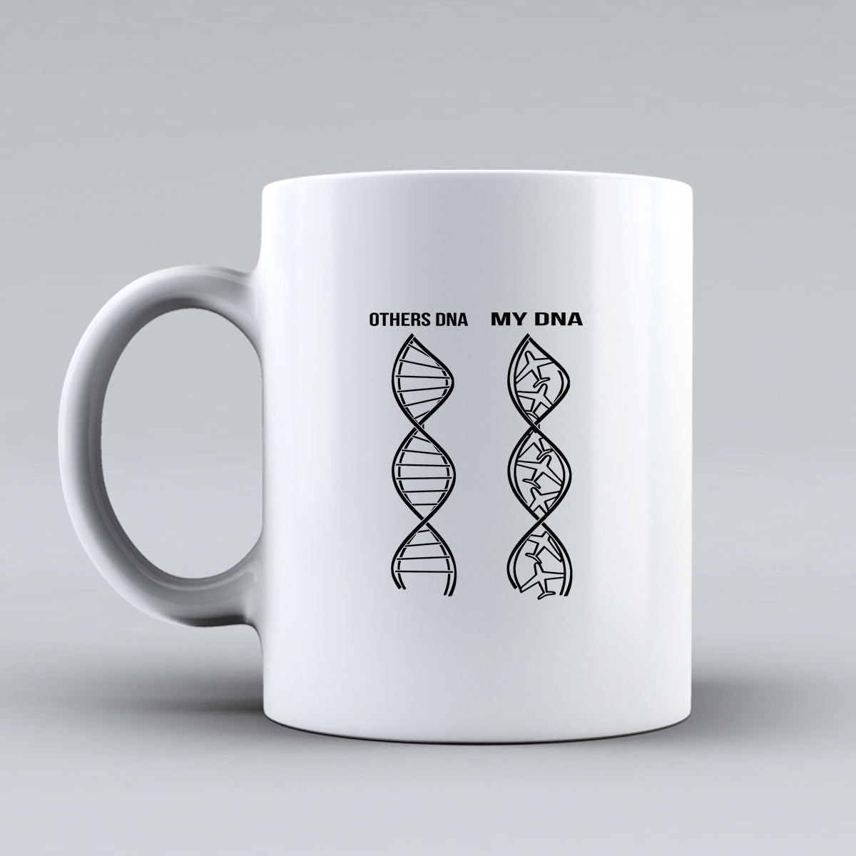 Aviation DNA Designed Ceramic White Mugs