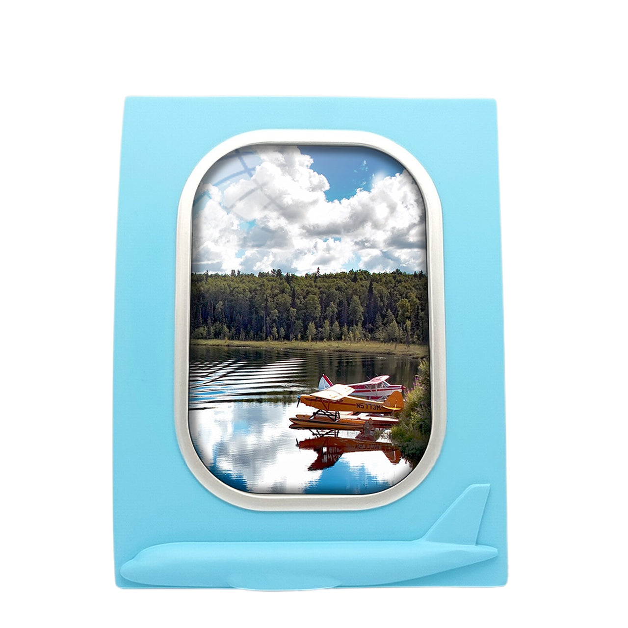 Amazing Scenary & Sea Planes Designed Airplane Window Photo Frame