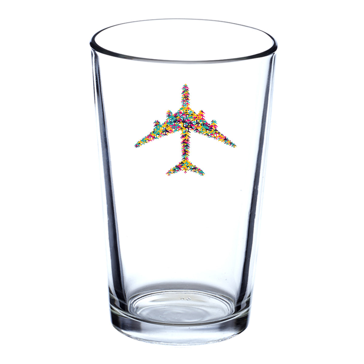Colourful Airplane Designed Beer & Water Glasses