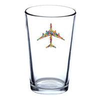 Thumbnail for Colourful Airplane Designed Beer & Water Glasses