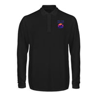 Thumbnail for Fly The Night Designed Long Sleeve Polo T-Shirts