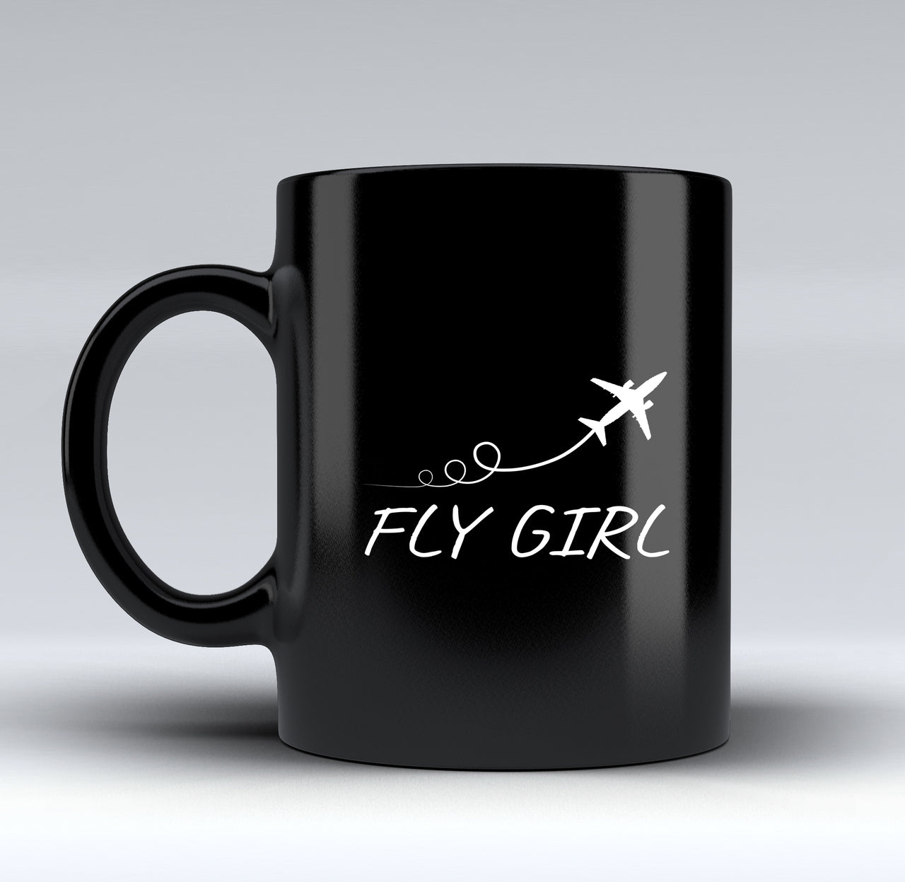 Just Fly It & Fly Girl Designed Black Mugs