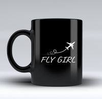 Thumbnail for Just Fly It & Fly Girl Designed Black Mugs