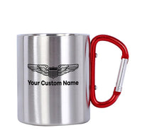 Thumbnail for Custom Name (Military Badge) Designed Stainless Steel Outdoors Mugs