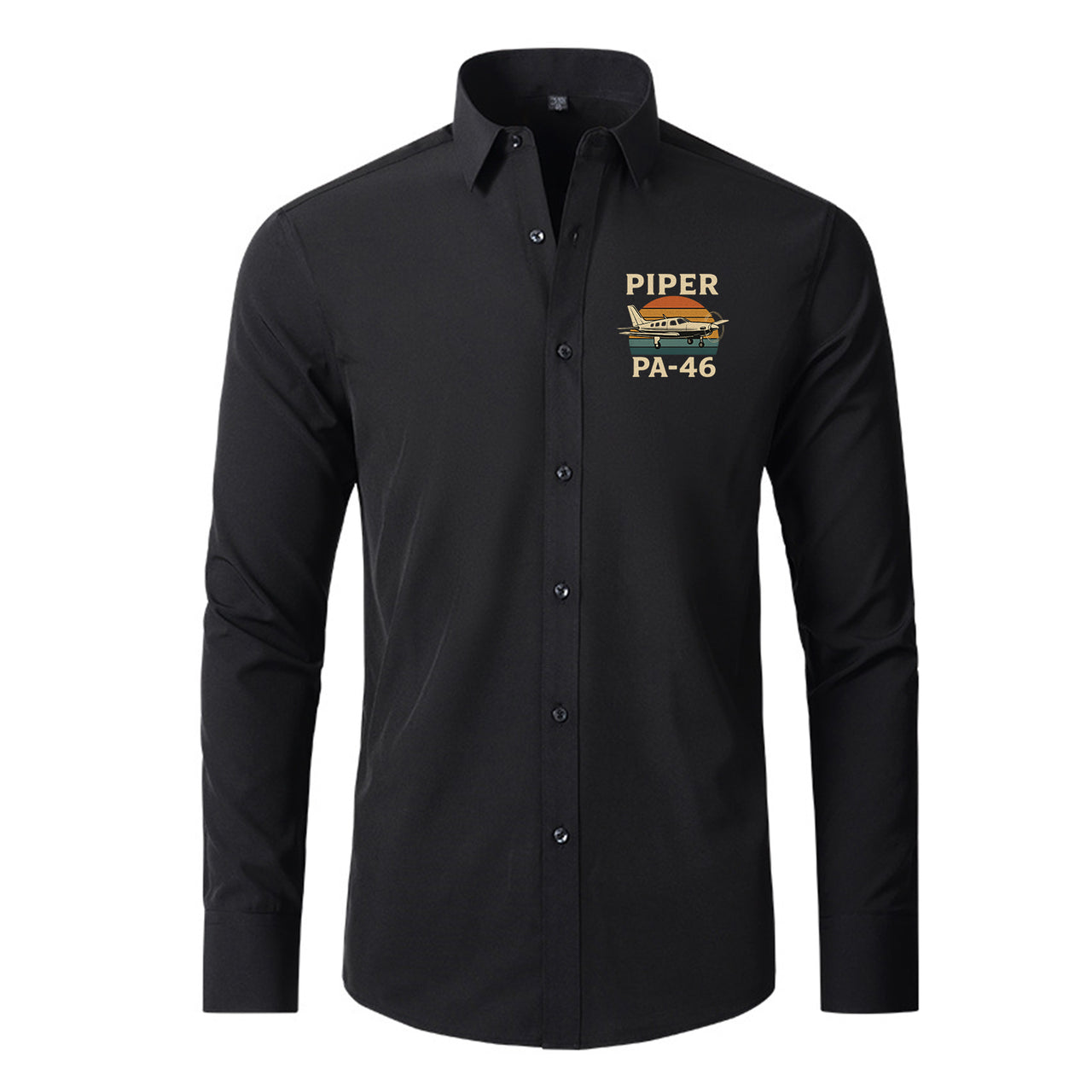 Retro Piper PA-46 Designed Long Sleeve Shirts