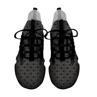 Thumbnail for Perfectly Sized Seamless Airplanes Gray Designed Fashion Running Shoes