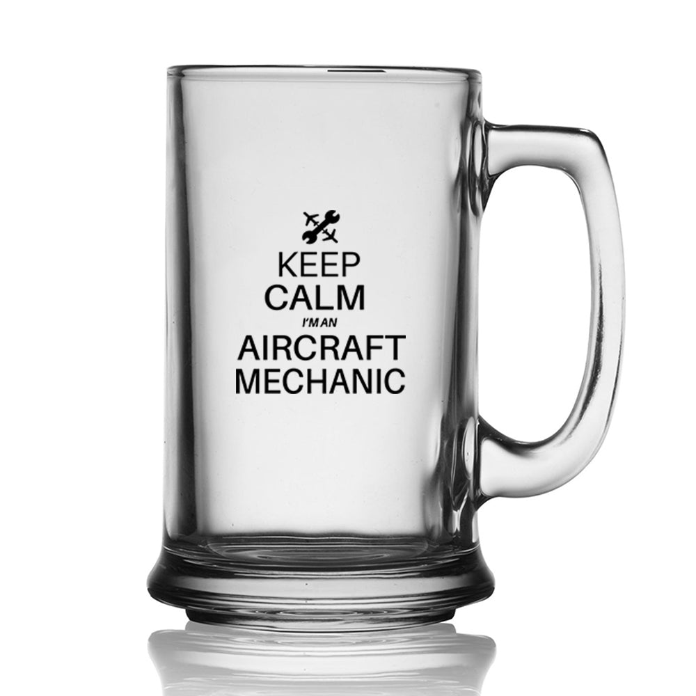 Aircraft Mechanic Designed Beer Glass with Holder