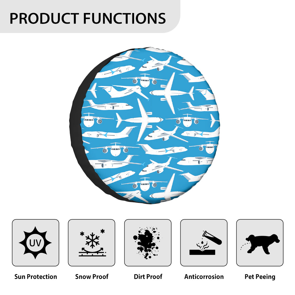 Big Airplanes 2 Designed Tire Cover Cases