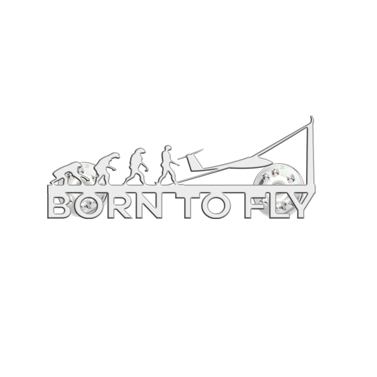 Born To Fly Glider Designed Hollow Pins