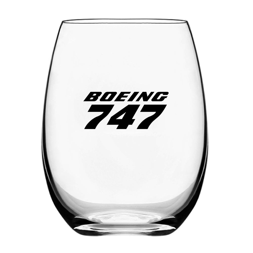Boeing 747 & Text Designed Water & Drink Glasses