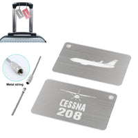 Thumbnail for Cessna 208 & Plane Designed Aluminum Airplane Luggage Tags