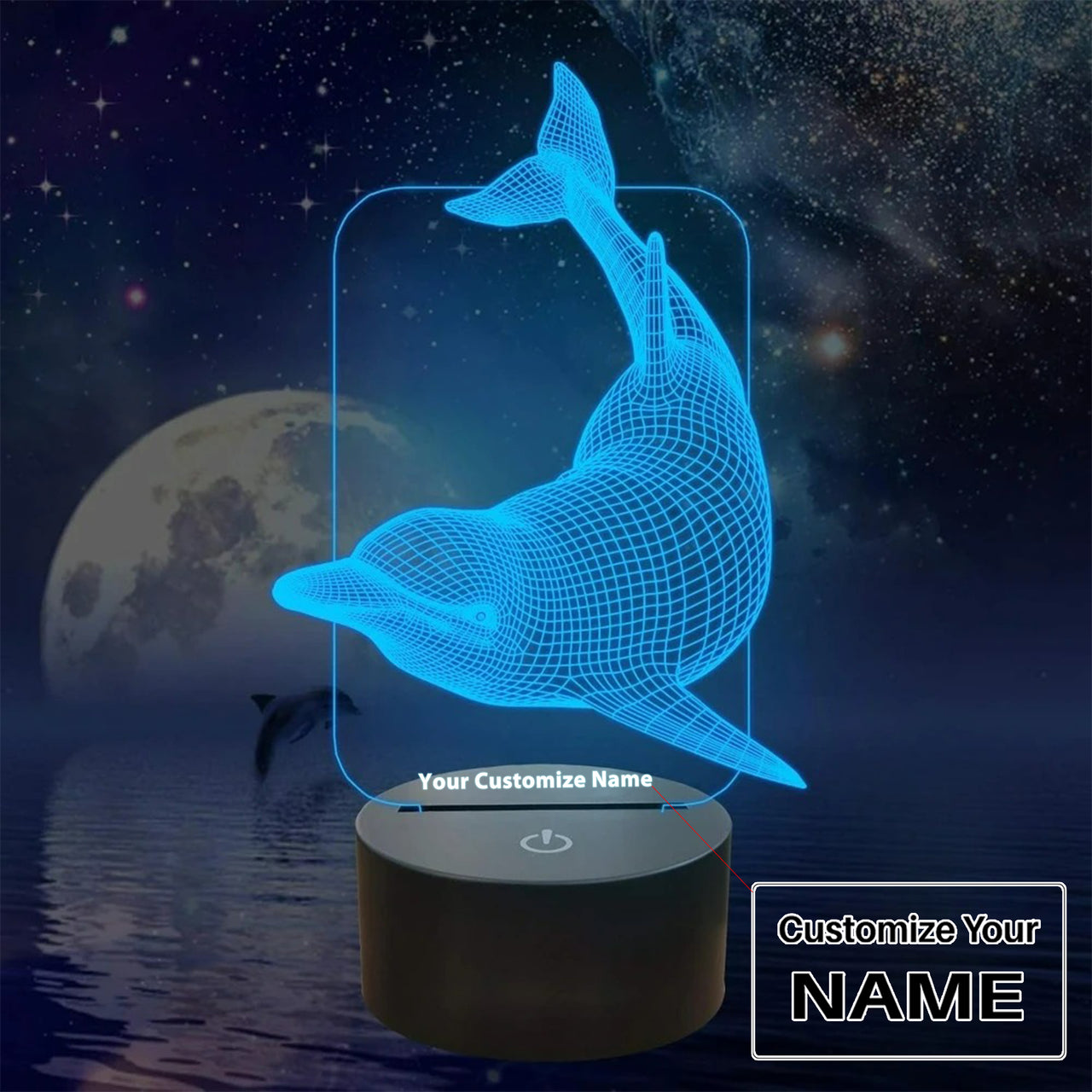 Dolphin 3D Designed Night Lamp