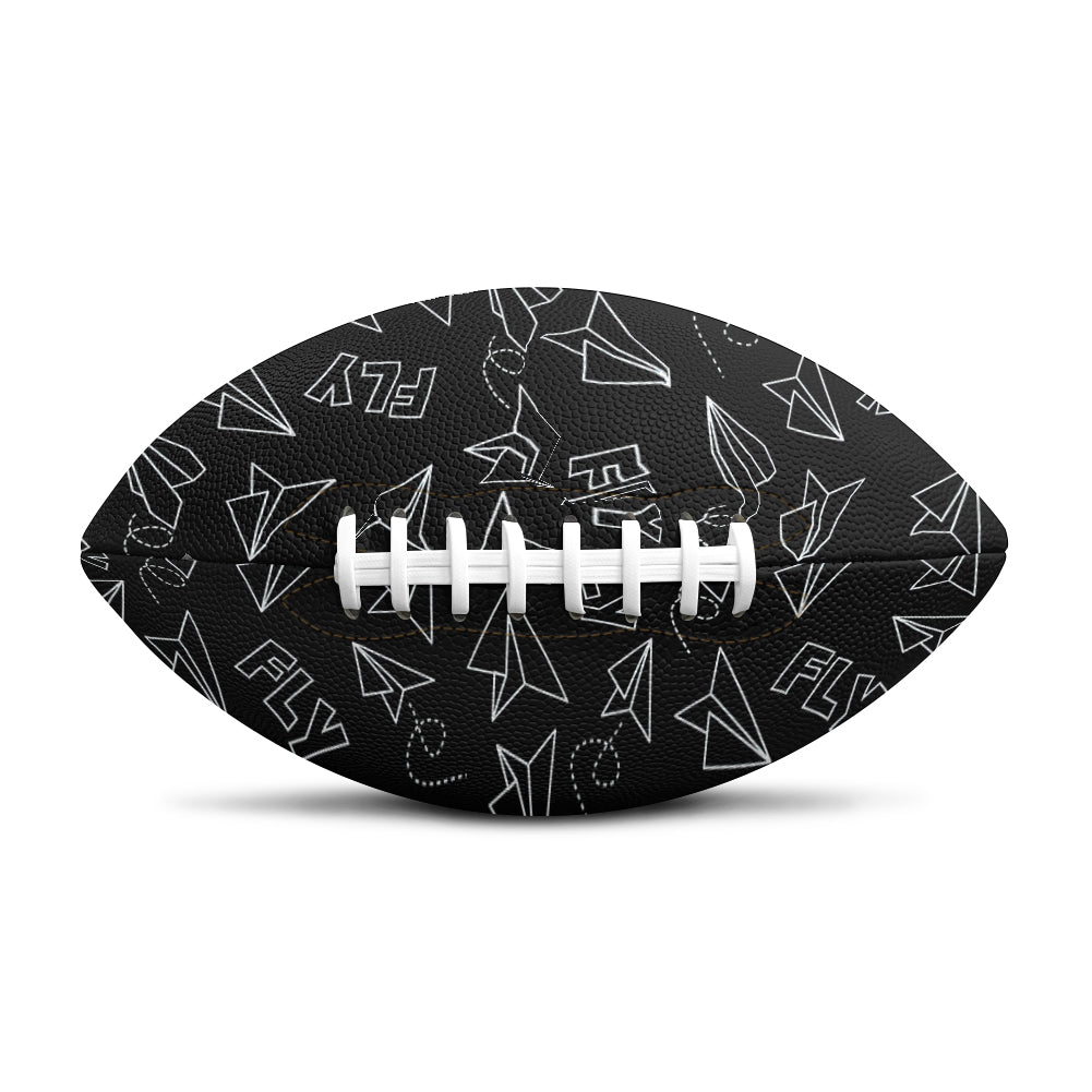 Paper Airplane & Fly Black Designed Rugby
