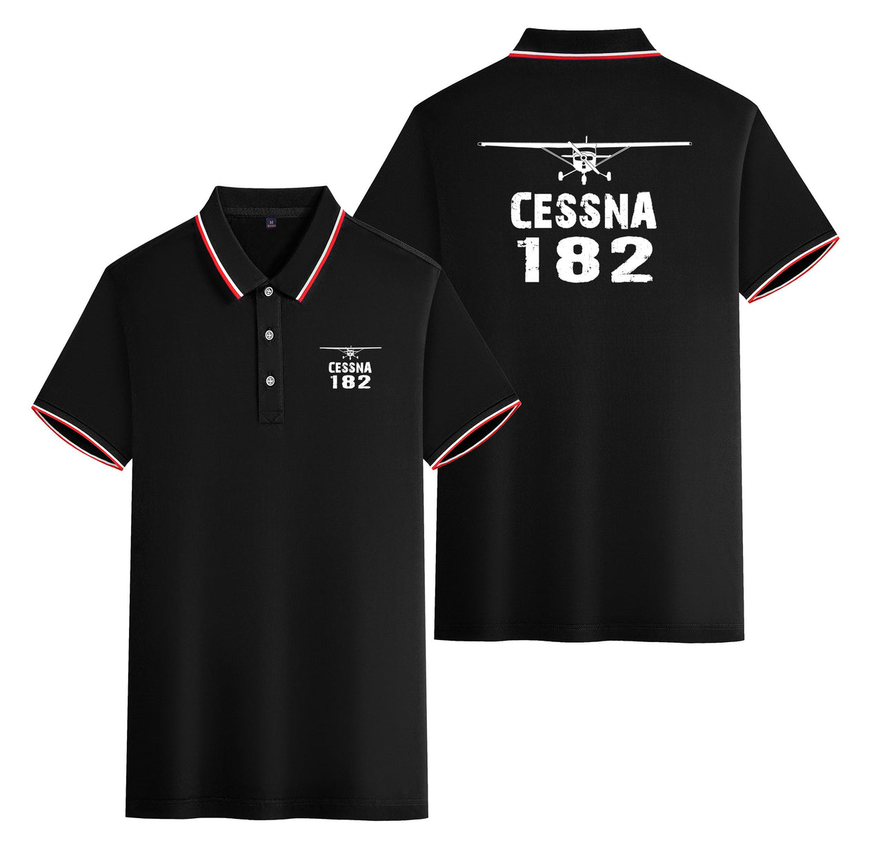 Cessna 182 & Plane Designed Stylish Polo T-Shirts (Double-Side)