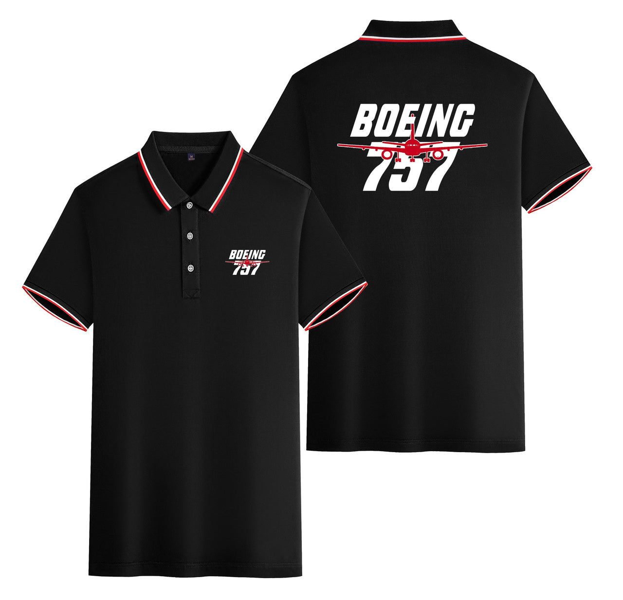 Amazing Boeing 757 Designed Stylish Polo T-Shirts (Double-Side)