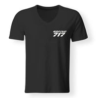 Thumbnail for Boeing 717 & Text Designed V-Neck T-Shirts - view 3