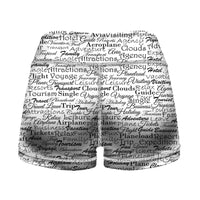 Thumbnail for Aviation Lovers Texts Designed Women Yoga Shorts Pants