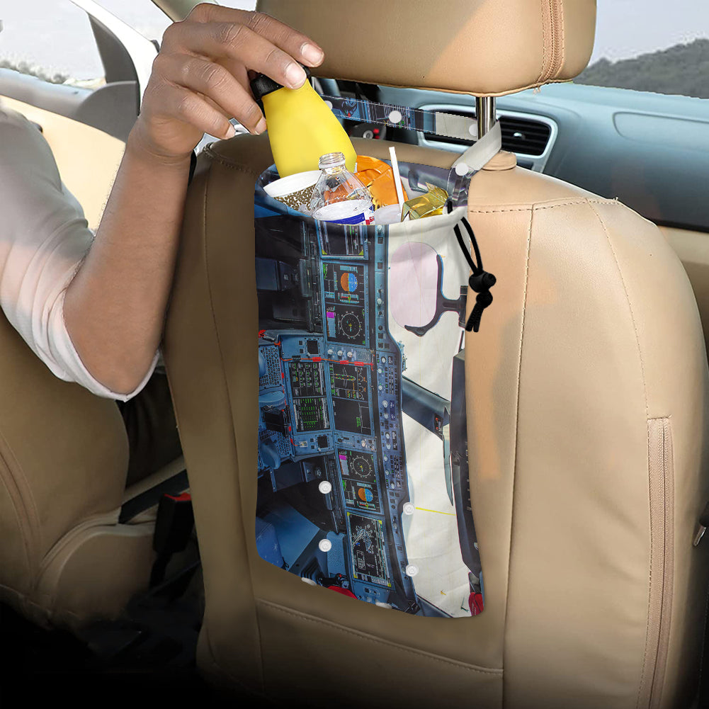 Airbus A350 Cockpit-Horizontal Designed Car Folding Garbage Bags