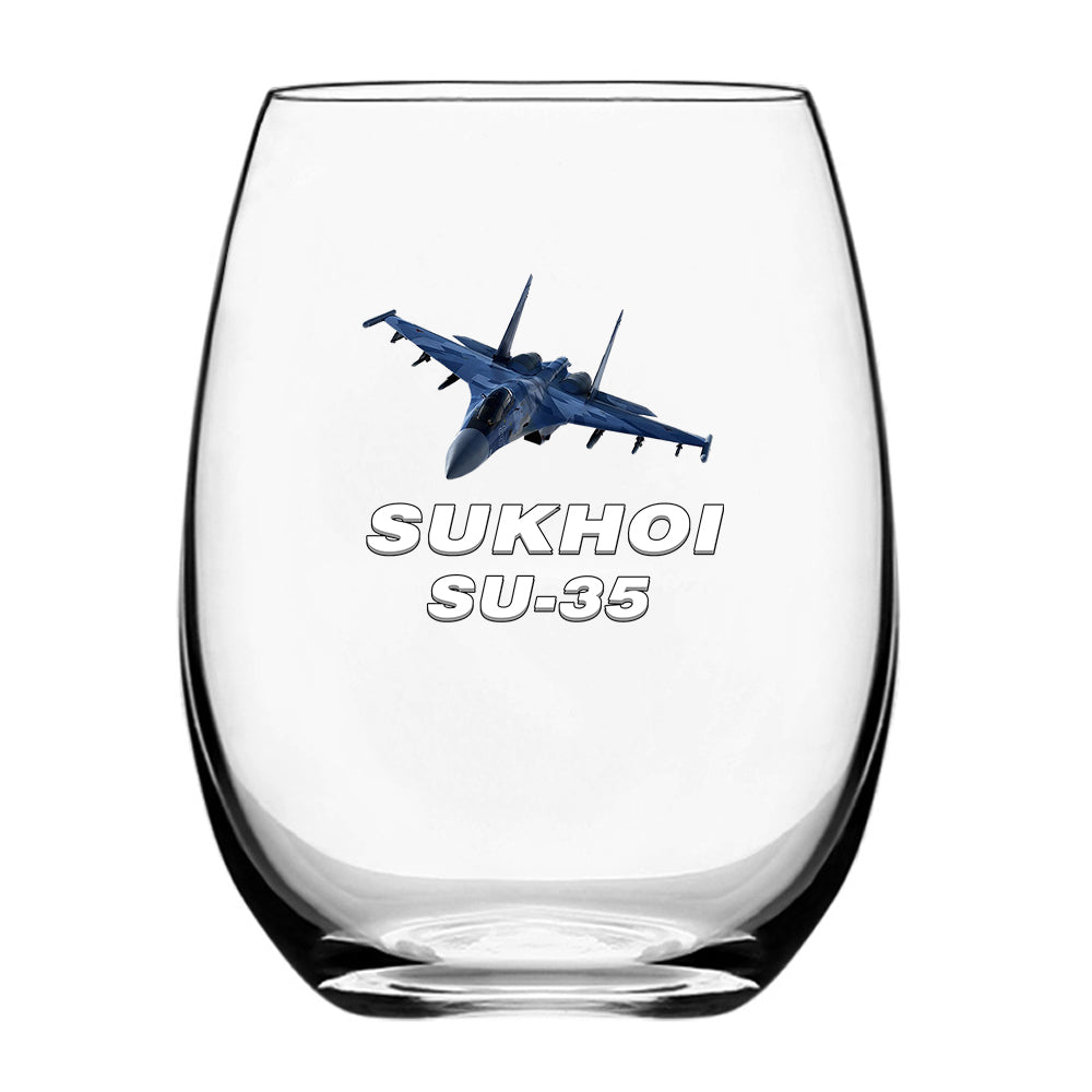 The Sukhoi SU-35 Designed Water & Drink Glasses