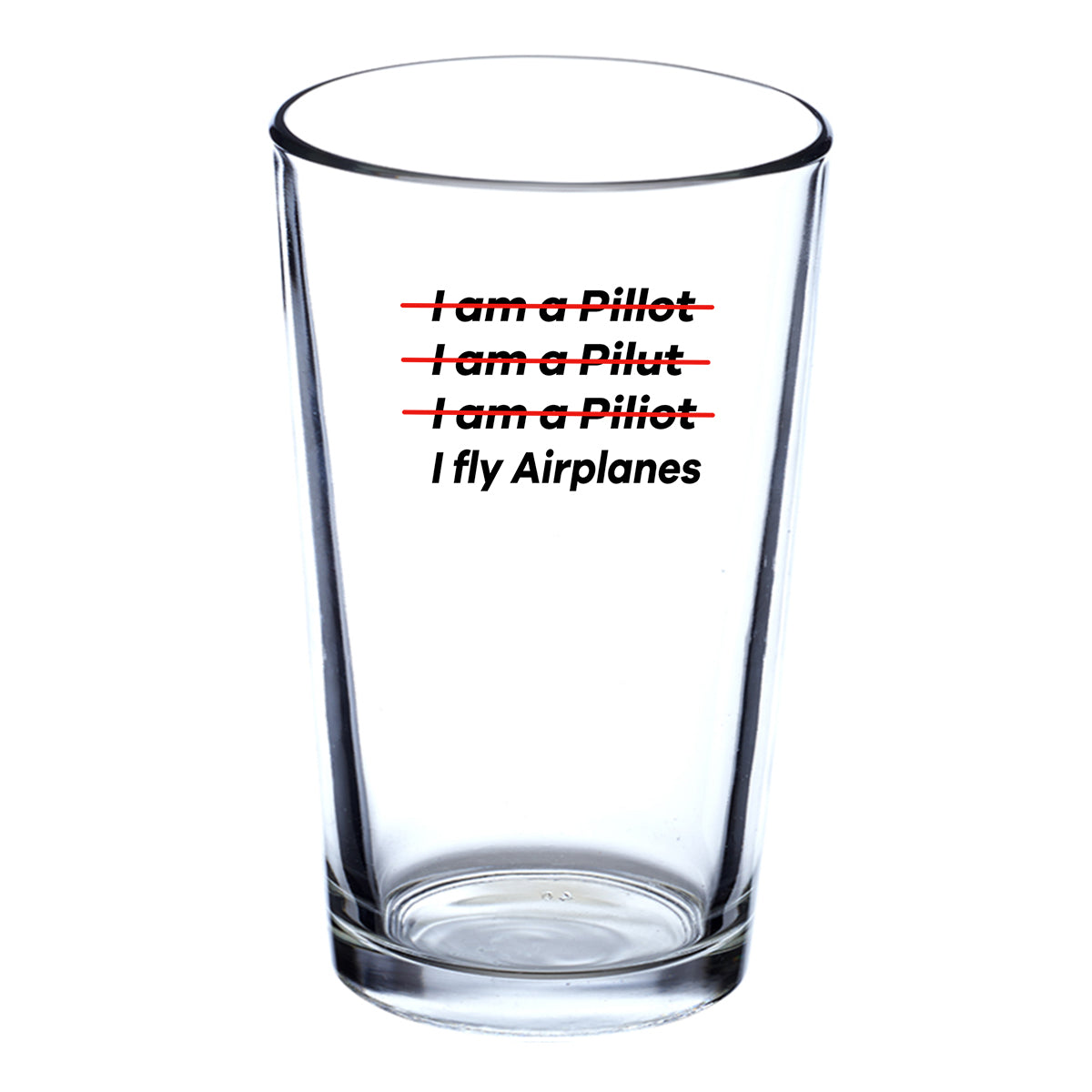 I Fly Airplanes Designed Beer & Water Glasses