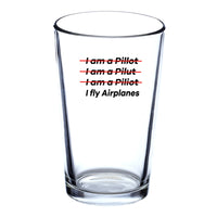 Thumbnail for I Fly Airplanes Designed Beer & Water Glasses