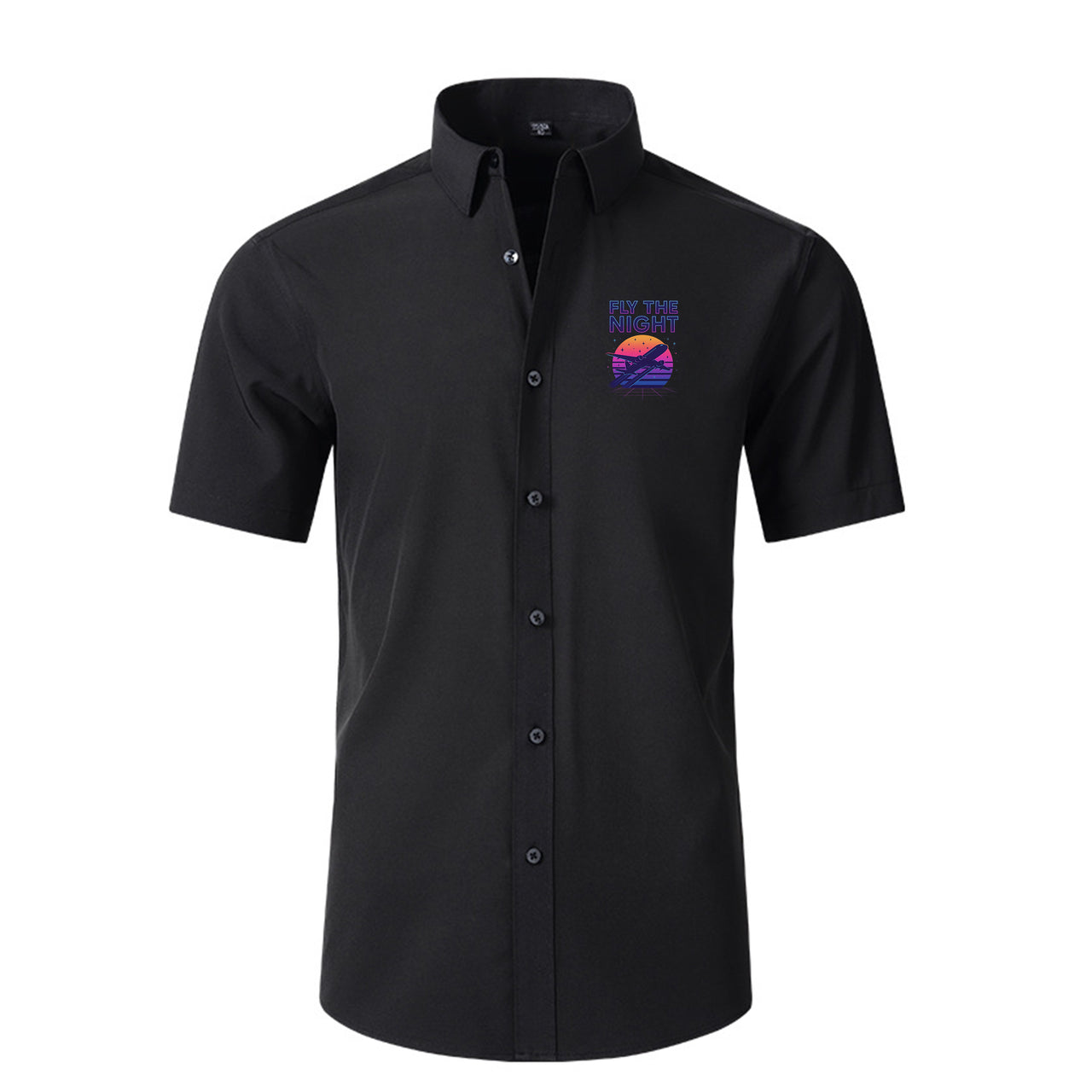 Fly The Night Designed Short Sleeve Shirts