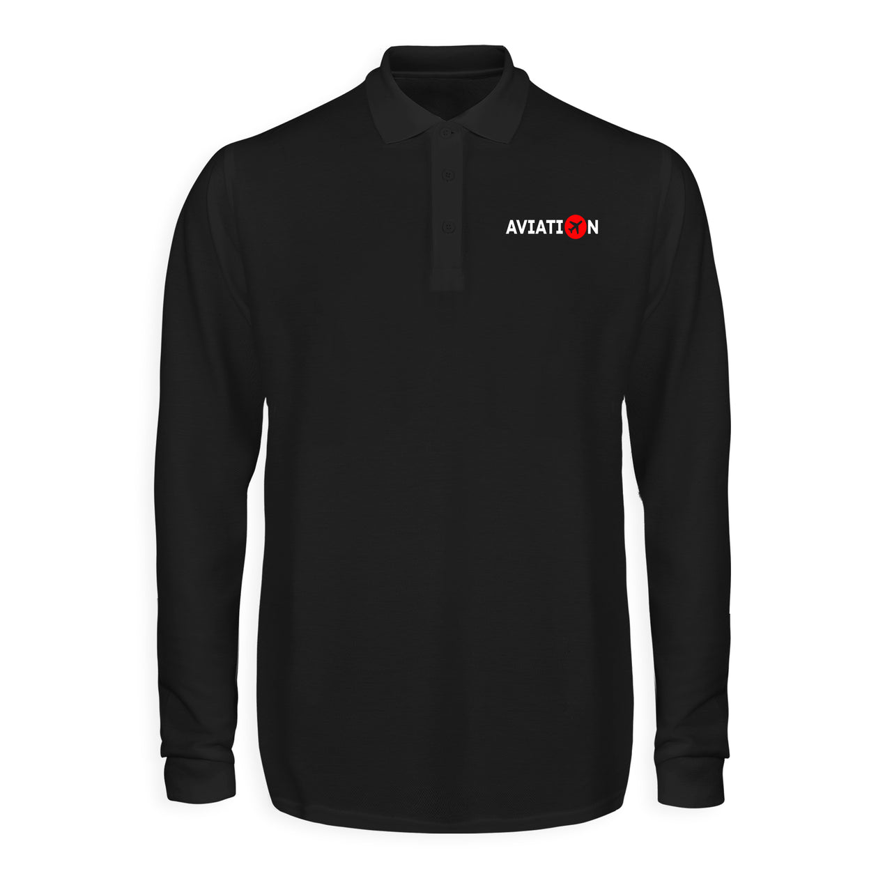 Aviation Designed Long Sleeve Polo T-Shirts