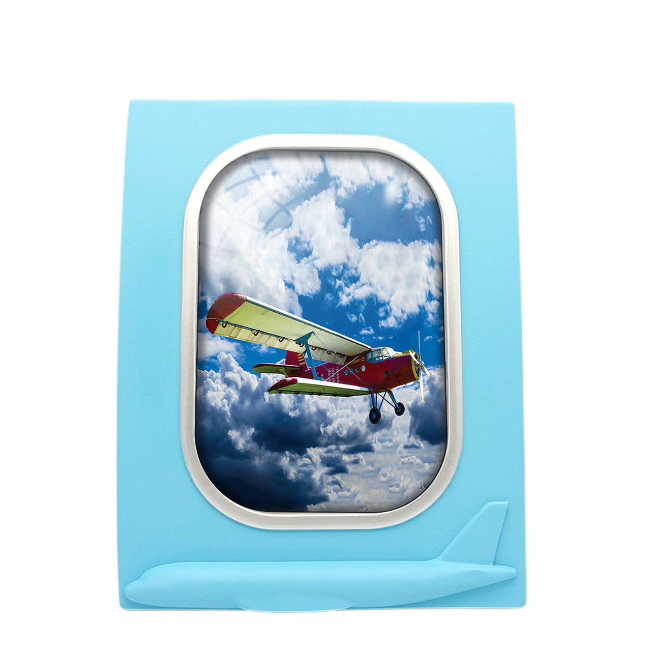 Beautiful Clouds & Antonov-2 Designed Airplane Window Photo Frame