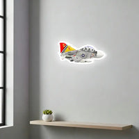 Thumbnail for US Marine Corps Marine Fighter Attack Squadron 312 Checkerboards F-4 Phantom II VMFA-312 Inductive Wall Led Aircraft & 3D Lamp