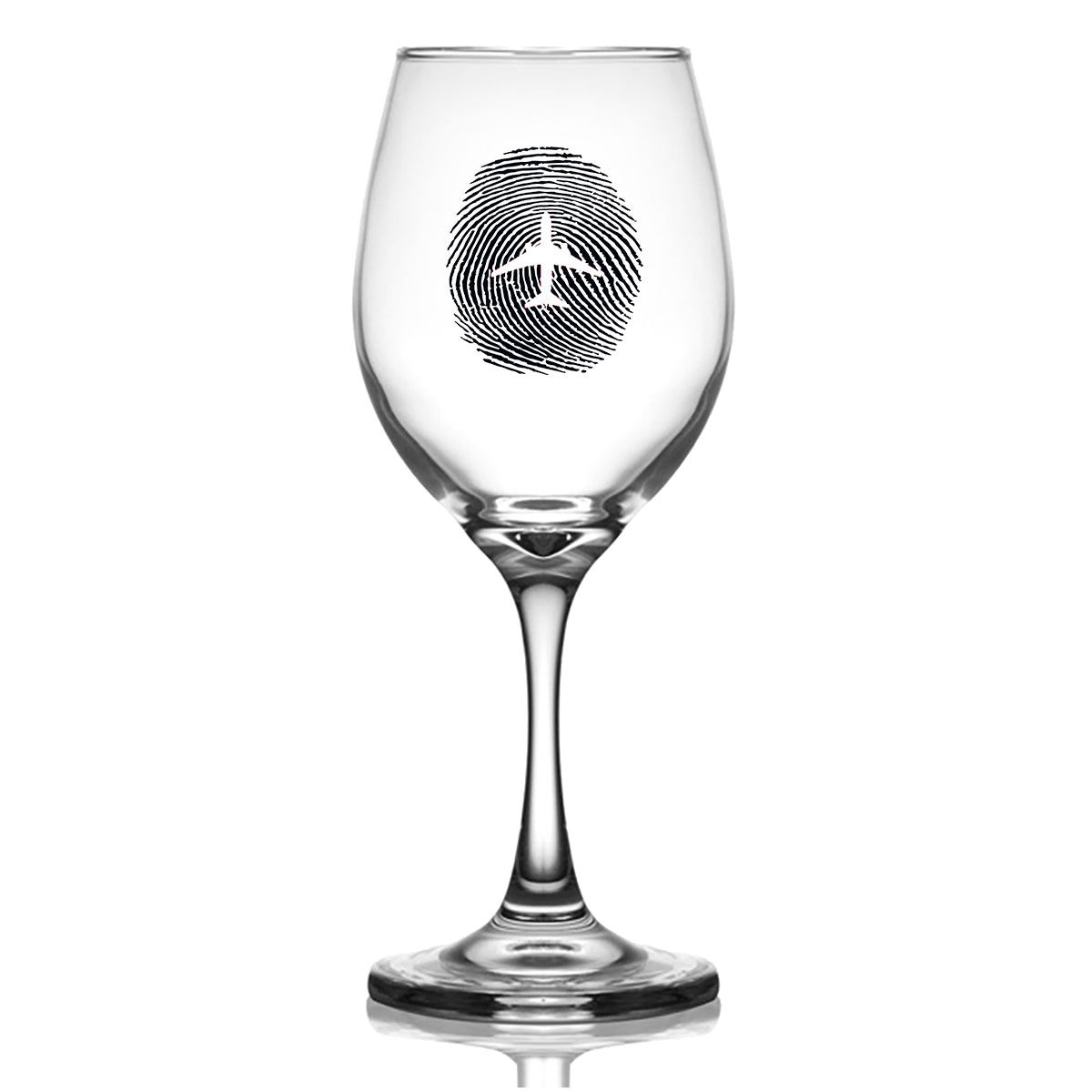 Aviation Finger Print Designed Wine Glasses