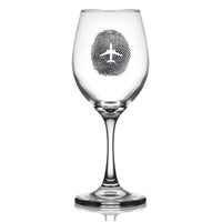 Thumbnail for Aviation Finger Print Designed Wine Glasses