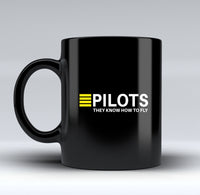 Thumbnail for Pilots They Know How To Fly Designed Black Mugs