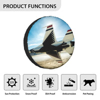 Thumbnail for Turning Right Fighter Jet 16 Designed Tire Cover Cases