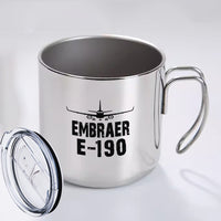 Thumbnail for Embraer E-190 & Plane Designed Stainless Steel Portable Mugs