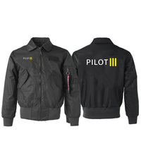 Thumbnail for Pilot & Stripes (3 Lines) Designed Embroidered Patch Attachable Jackets