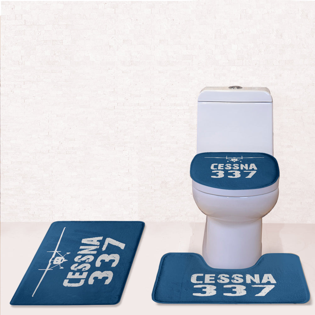 Cessna 337 & Plane Designed Toilet Seat Cover Three-piece Set
