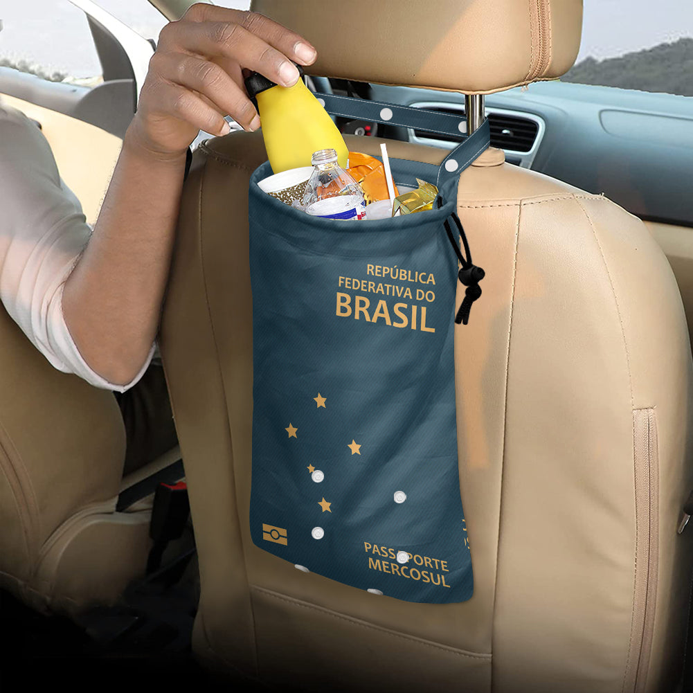 Brasil Passport Designed Car Folding Garbage Bags