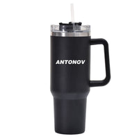 Thumbnail for Antonov & Text Designed 40oz Stainless Steel Car Mug With Holder