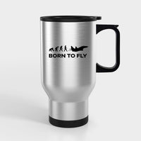 Thumbnail for Born To Fly Military Designed Travel Mugs (With Holder)
