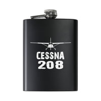 Thumbnail for Cessna 208 & Plane Designed Stainless Steel Hip Flasks